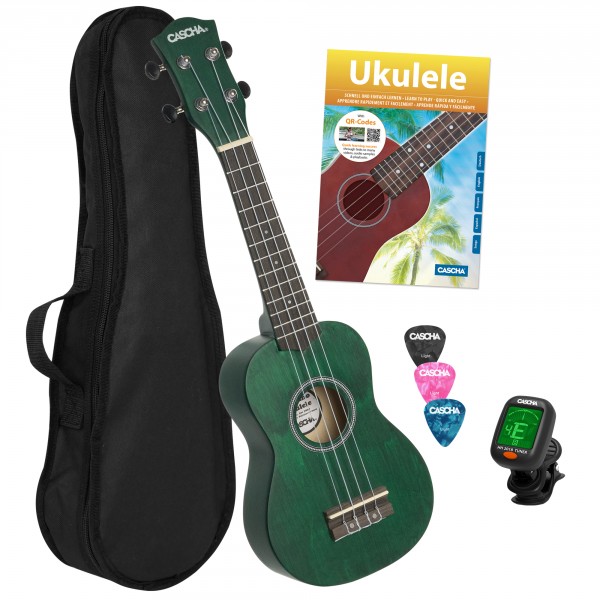 Sopran Ukulele Linde Grün Set