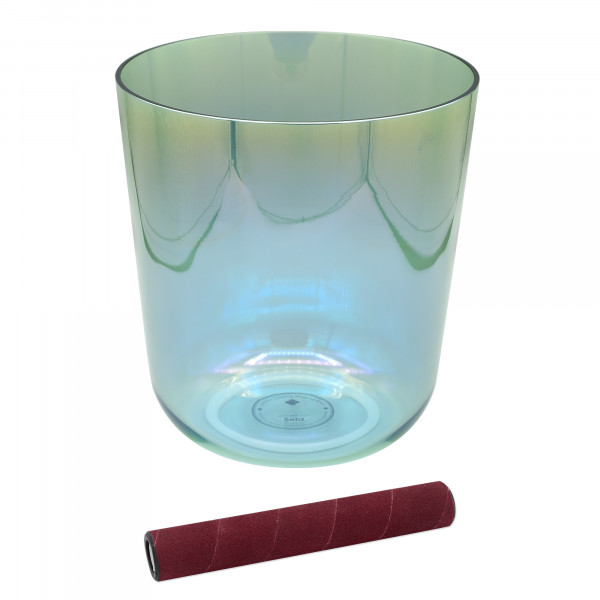6.0” Infinity Crystal Singing Bowl in F4, 432 Hz, Turquoise