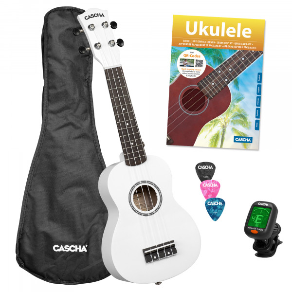Sopran Ukulele Bundle White