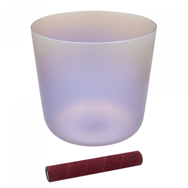 7.0” Infinity Crystal Singing Bowl in B3, 440 Hz, Light Purple