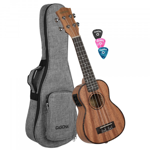 Sopran Ukulele Mahagoni mit Tonabnehmersystem