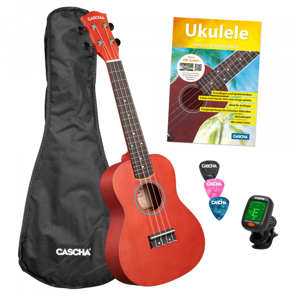 Konzert Ukulele Linde Red Set