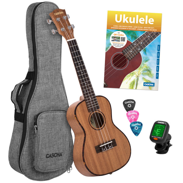 Premium Mahagoni Konzert Ukulele Bundle