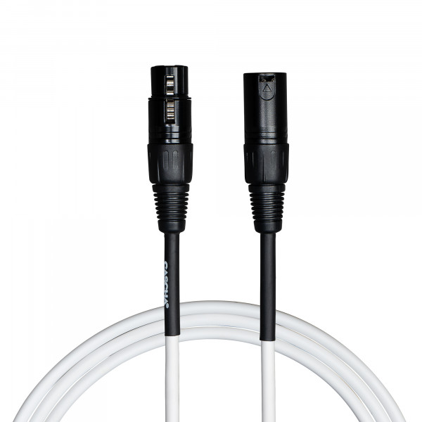 Cascha Standard Line Microphone Cable (XLR), White, 9m