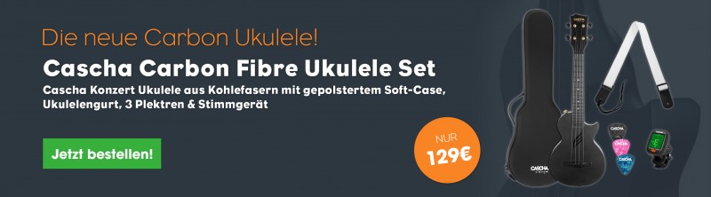 Cascha Carbon Fibre Ukulele Set