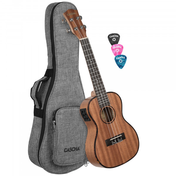 Konzert Ukulele Mahagoni mit Tonabnehmersystem