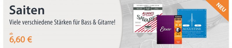 Saiten von Elixir, Augustine und Savarez