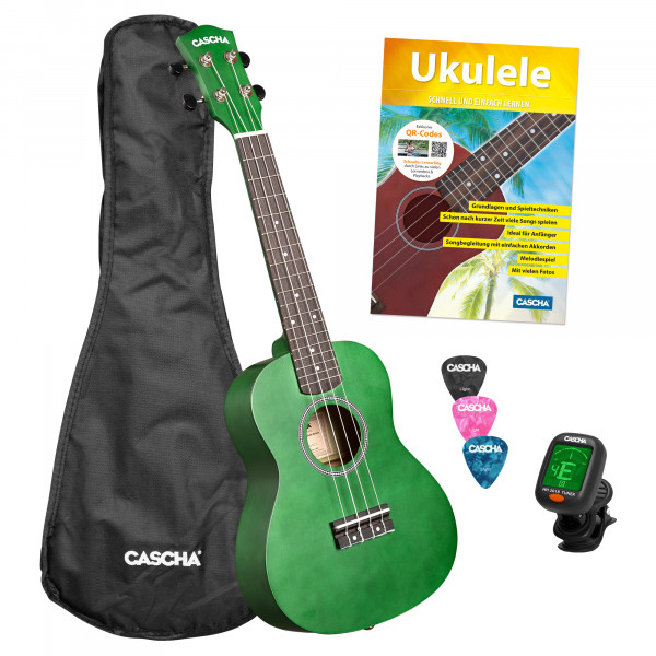 Konzert Ukulele Linde Green Set