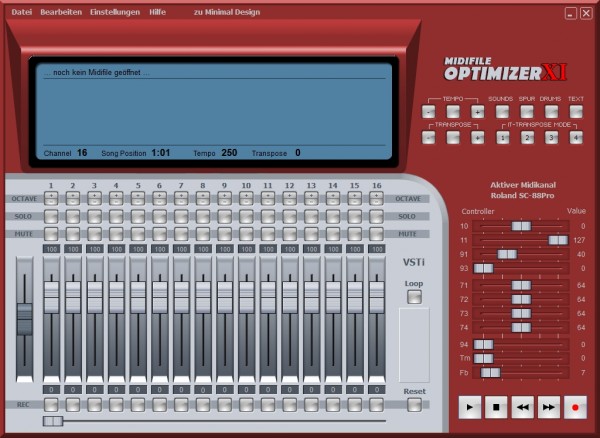 Midifile Optimizer XI