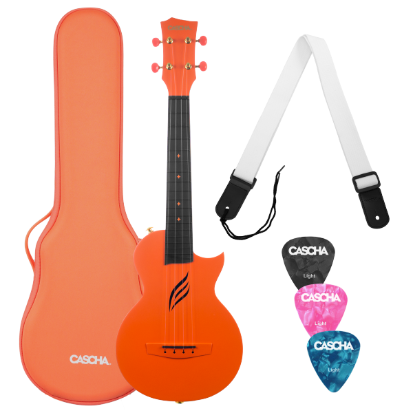 Ukulele Carbon Fibre Orange Set