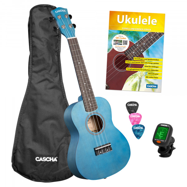 Konzert Ukulele Linde Blue Set