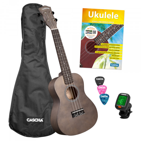 Konzert Ukulele Linde Black Set