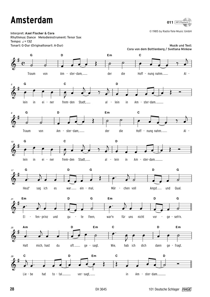 101 Deutsche Schlager Fur Gesang Gitarre Klavier Songbucher Noten Cascha Com