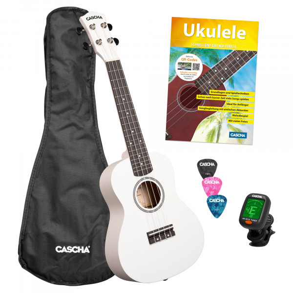 Konzert Ukulele Linde White Set