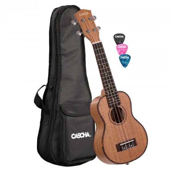 Premium Mahagoni Sopran Ukulele Set