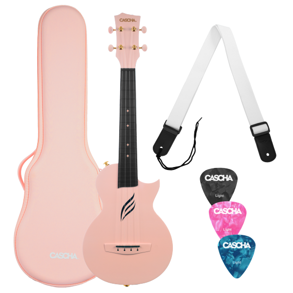 Ukulele Carbon Fibre Pink Set